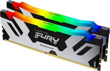 Kingston Пам'ять ПК Kingston DDR5 64GB KIT (32GBx2) 6400 FURY Renegade RGB XMP KF564C32RSAK2-64 фото