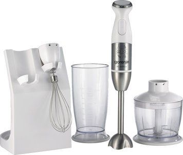 Gorenje Блендер заглибний 800Вт, 5в1, чаша-500мл, подрібнювач, білий