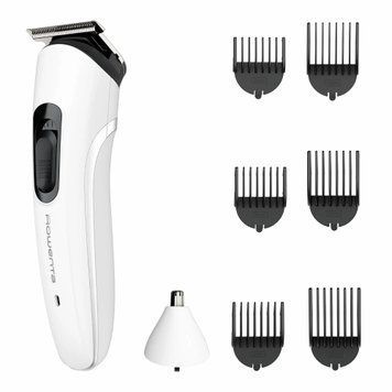 Rowenta Тример Trim&Style, для бороди, носа, вусів і голови, мережа+акум., насадок-7, сталь, білий TN8934E0 фото