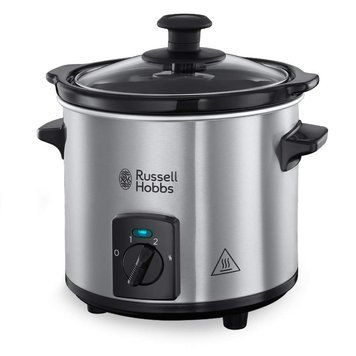 Russell Hobbs Повільноварка Compact Home, 145Вт, чаша-2л, механічне керування, знімна кришка, нерж. сталь, сірий 25570-56 фото