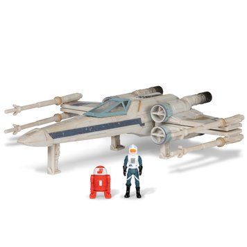 Star Wars Игровая коллекционная фигурка Medium Vehicle Транспорт и фигурка X-Wing (Blue 1) + Antoc Merric & R2-R9 12.5см SWJ0025 фото