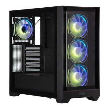 2E Gaming Корпус Dominator Pro G2302W, без БЖ 2xUSB3.0, 1xUSBType-C, 4x120мм ARGB, VGA 380мм, LCS ready, контролер з пультом, TG Side Panel, TG/Mesh Front panel, ATX, чорний 2E-G2302B фото