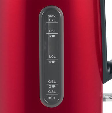 Bosch Електрочайник 1.7л, метал, червоний TWK4P434 фото
