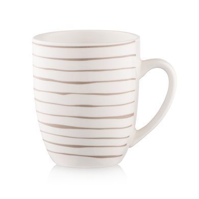 ARDESTO Set of mug Ravenna, 4pcs, 360ml, porcelain, white-beige AR1336RS фото