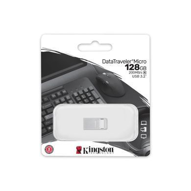 Kingston Накопитель 128GB USB 3.2 Type-A Gen1 DT Micro R200MB/s Metal DTMC3G2/128GB фото