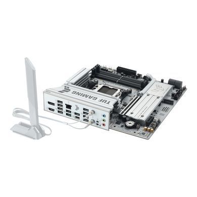 ASUS Материнcька плата TUF GAMING B850M-PLUS WIFI7 W sAM5 B850 4xDDR5 M.2 HDMI DP Wi-Fi BT mATX білий 90MB1MD0-M0EAY0 фото