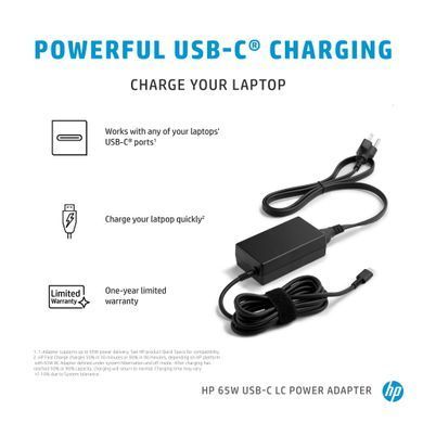 HP Адаптер HP 65W USB-C LC Power Adapter 1P3K6AA фото