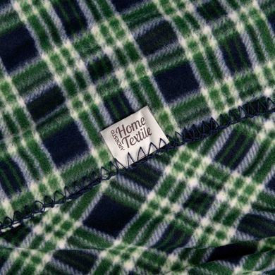 ARDESTO Плед Fleece 130x160см, 100% поліестер, клітинка, зелений