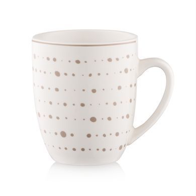 ARDESTO Set of mug Ravenna, 4pcs, 360ml, porcelain, white-beige AR1336RS фото