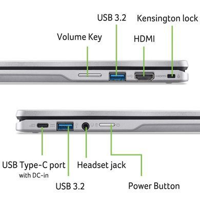 Acer Ноутбук Chromebook Spin CP314-2HN 14" WUXGA IPS Touch, Intel i3-N305, 8GB, F256GB, UMA, ChromeOS, серебристый NX.KYJEU.001 фото