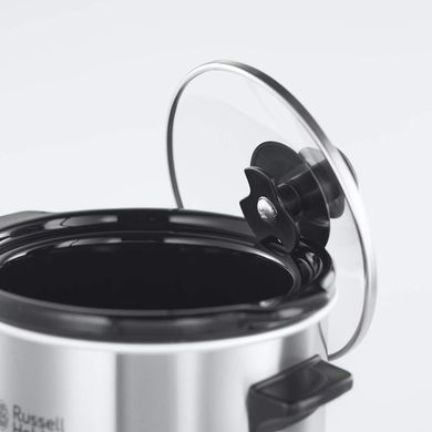 Russell Hobbs Повільноварка Compact Home, 145Вт, чаша-2л, механічне керування, знімна кришка, нерж. сталь, сірий 25570-56 фото