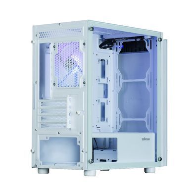 Zalman Корпус T4 Plus без БП, 2xUSB3.0, 1xUSB2.0, 1x120мм ARGB, VGA 3200мм, TG Side Panel, mATX, белый T4PLUSWHITE фото