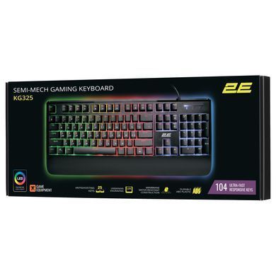 2E Gaming Клавіатура ігрова KG325 LED USB Black Ukr 2E-KG325UB фото