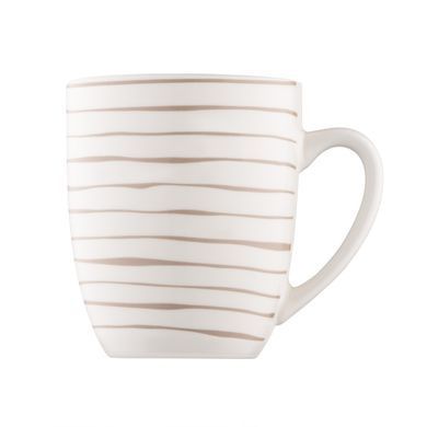 ARDESTO Set of mug Ravenna, 4pcs, 360ml, porcelain, white-beige AR1336RS фото