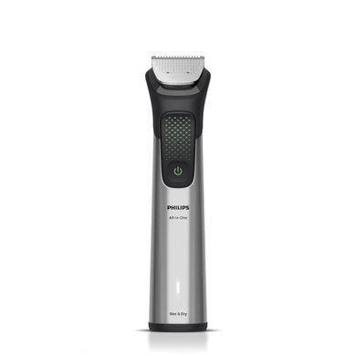 Philips Тример Philips Series 9000, для бороди, голови та тіла, насадок-15, OneBlade в компл., сталь, сірий MG9558/15 фото