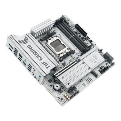 ASUS Материнcька плата TUF GAMING B850M-PLUS WIFI7 W sAM5 B850 4xDDR5 M.2 HDMI DP Wi-Fi BT mATX білий 90MB1MD0-M0EAY0 фото