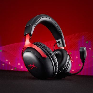 HyperX Гарнітура ігрова Cloud III S, WL/USB-A/USB-C, чорно-червоний A59Z0AA фото