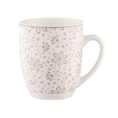 ARDESTO Set of mug Ravenna, 4pcs, 360ml, porcelain, white-beige AR1336RS фото