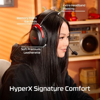 HyperX Гарнітура ігрова Cloud III S, WL/USB-A/USB-C, чорно-червоний A59Z0AA фото