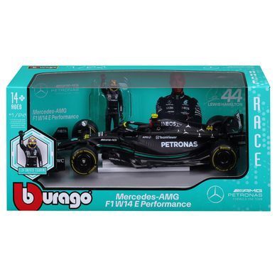 Автомодель з фігуркою - MERCEDES-AMG F1 W14 E PERFORMANCE (1:24) 18-28037 фото
