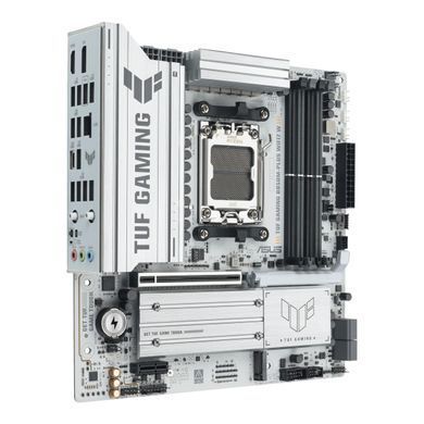 ASUS Материнcька плата TUF GAMING B850M-PLUS WIFI7 W sAM5 B850 4xDDR5 M.2 HDMI DP Wi-Fi BT mATX білий 90MB1MD0-M0EAY0 фото