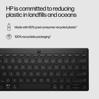 Клавіатура HP 350 Compact Multi-Device BT UKR black 692S8AA фото