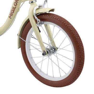 Miqilong Детский велосипед LS 16" бежевый RBB-LS16-BEIGE фото
