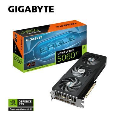 Gigabyte Відеокарта GeForce RTX 5060 Ti 16GB GDDR7 EAGLE MAX OC GV-N506TEAGLEMAX_OC-16GD фото