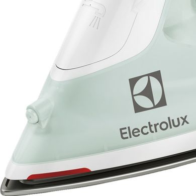 Утюг Electrolux, 2400Вт, 250мл, паровой удар, керам. подошва, зелено-белый EDB1740LG фото