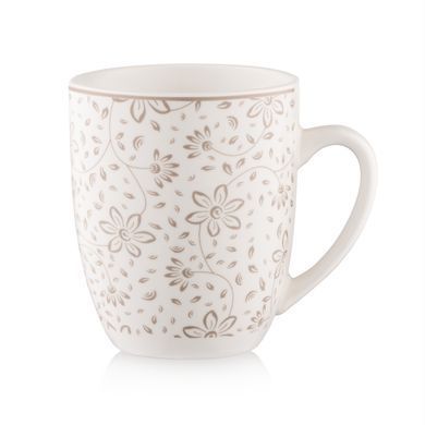 ARDESTO Set of mug Ravenna, 4pcs, 360ml, porcelain, white-beige AR1336RS фото