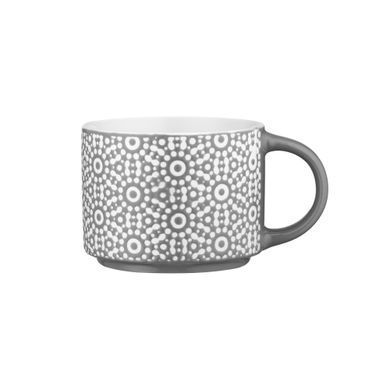 ARDESTO Чашка Weaving G, 330мл, фарфор, бело-черный AR3473G фото