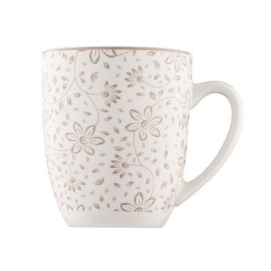 ARDESTO Set of mug Ravenna, 4pcs, 360ml, porcelain, white-beige AR1336RS фото