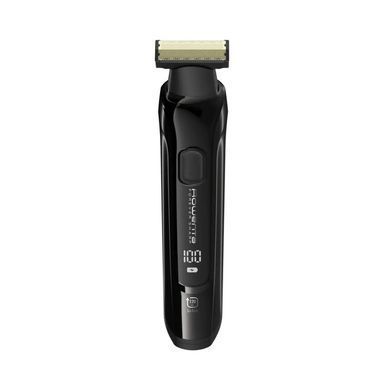 Rowenta Тример Forever Sharp Ultimate, для бороди, вусів, акум., насадок-10, 120 хв. використання, дисплей, сталь, чорний TN6201F4 фото