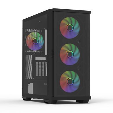 Zalman Корпус Z10 Duo, без БЖ, 2xUSB3.0, 1xUSB Type-C, 3x140mm ARGB fans, 1x120mm ARGB fans, TG Side Panel, EATX, Чорний Z10DUO фото