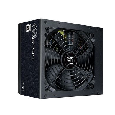 Zalman Блок питания Decamax (500W) 85%, 80 Plus, 120мм, 1xMB 24pin(20+4), 1xCPU 8pin(4+4), 3xMolex, 4xSATA, 2xPCIe 8pin(6+2) ZM500-LX3 фото