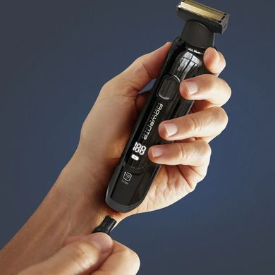 Rowenta Тример Forever Sharp Ultimate, для бороди, вусів, акум., насадок-10, 120 хв. використання, дисплей, сталь, чорний TN6201F4 фото