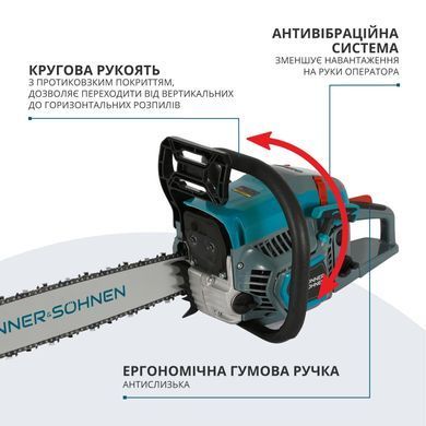 K&ouml;nner & S&ouml;hnen Пила бензинова KS CS31G-20 50см 54.5см3 5.6кг KSCS31G-20 фото