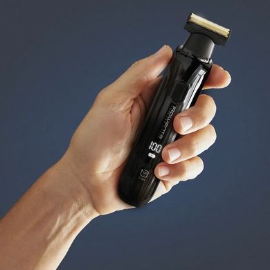 Rowenta Тример Forever Sharp Ultimate, для бороди, вусів, акум., насадок-10, 120 хв. використання, дисплей, сталь, чорний TN6201F4 фото