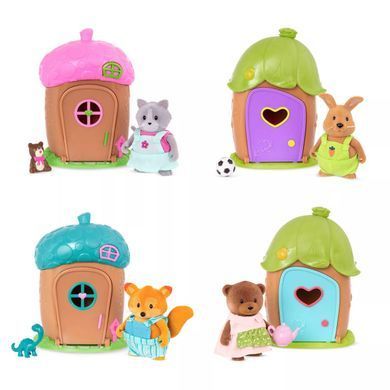 Li`l Woodzeez Игровой набор - Домик c сюрпризом (зеленая крыша, 1 фигурка медведя, 1 аксессуар) WZ6614Z фото