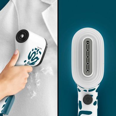 Tefal Відпарювач компактний Pure Pop Home & Travel, 1300Вт, 70мл, постійна пара - 20гр, біло-синій DT2040E1 фото