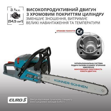 K&ouml;nner & S&ouml;hnen Пила бензинова KS CS31G-20 50см 54.5см3 5.6кг KSCS31G-20 фото