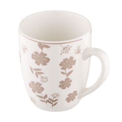 ARDESTO Set of mug Ravenna, 4pcs, 360ml, porcelain, white-beige AR1336RS фото