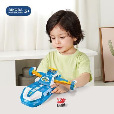 Super Wings Игровой набор Transforming Aircraft Воздушная База Робот, свет, звук EU760888 фото