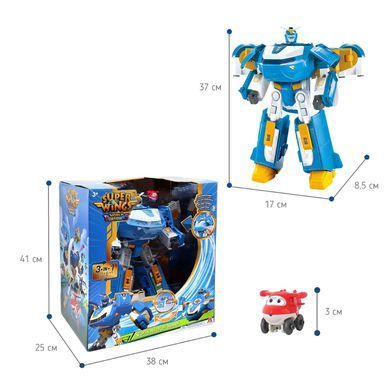 Super Wings Игровой набор Transforming Aircraft Воздушная База Робот, свет, звук EU760888 фото