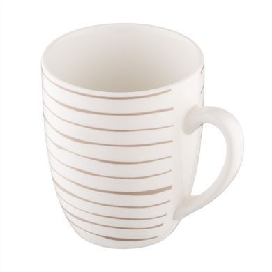 ARDESTO Set of mug Ravenna, 4pcs, 360ml, porcelain, white-beige AR1336RS фото