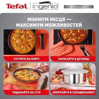 Набір посуду Tefal Ingenio Emotion, 10 предметів, нерж.сталь L897SA74 фото
