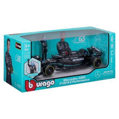 Автомодель з фігуркою - MERCEDES-AMG F1 W14 E PERFORMANCE (1:24) 18-28037 фото