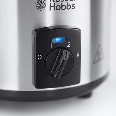 Russell Hobbs Повільноварка Compact Home, 145Вт, чаша-2л, механічне керування, знімна кришка, нерж. сталь, сірий 25570-56 фото