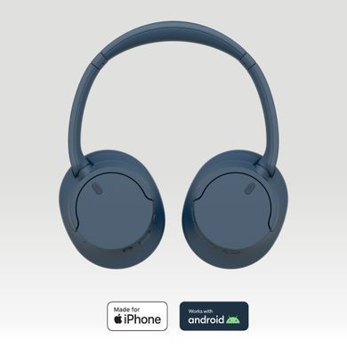 Sony Наушники Over-ear WH-CH720N BT 5.2, ANC, SBC, AAC, Wireless, Mic, Синий WHCH720NL.CE7 фото