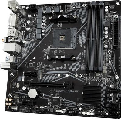 Gigabyte Материнская плата A520M DS3H AC sAM4 A520 4xDDR4 M.2 HDMI DP Wi-Fi mATX A520M_DS3H_AC фото